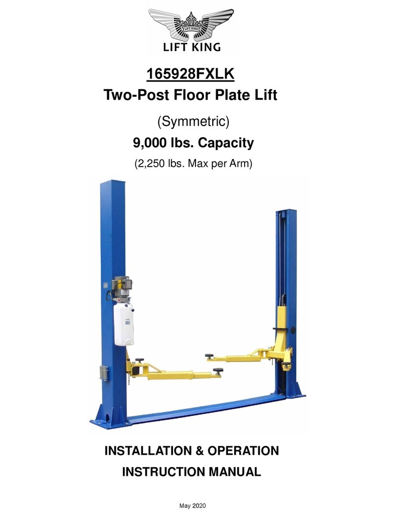 Lift King 165928FXLK Installation/operation instruction manual
