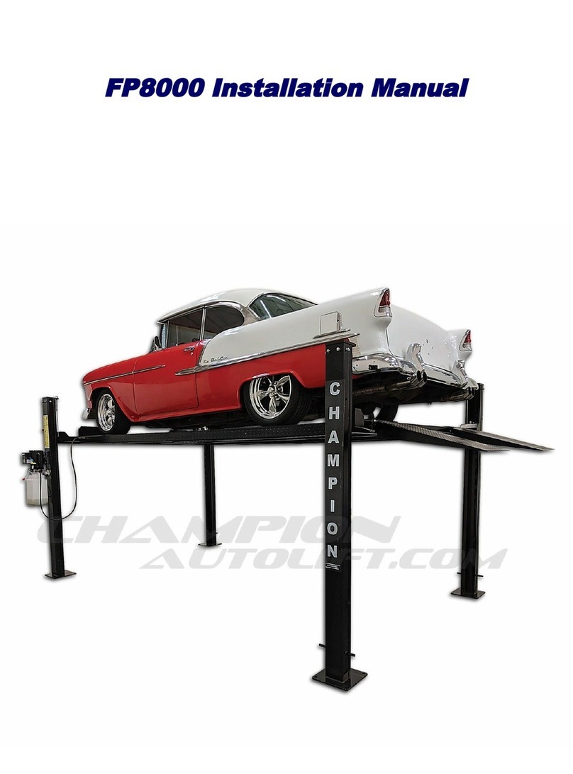 Champion Autolift FP8000 installation manual