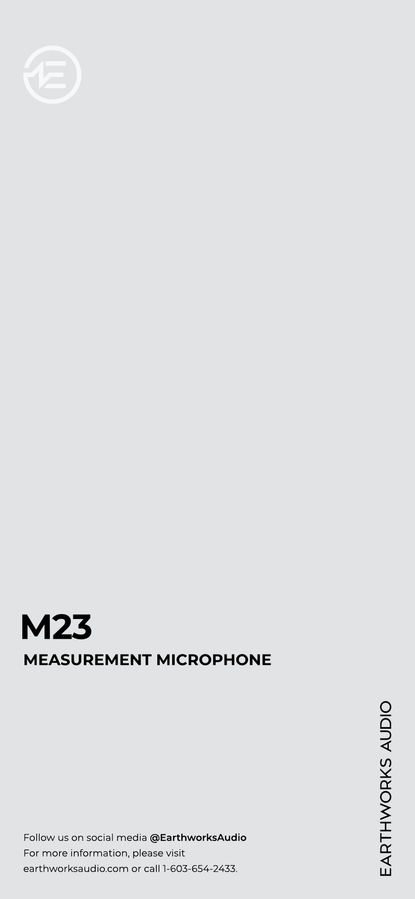 Earthworks Audio M23 User manual
