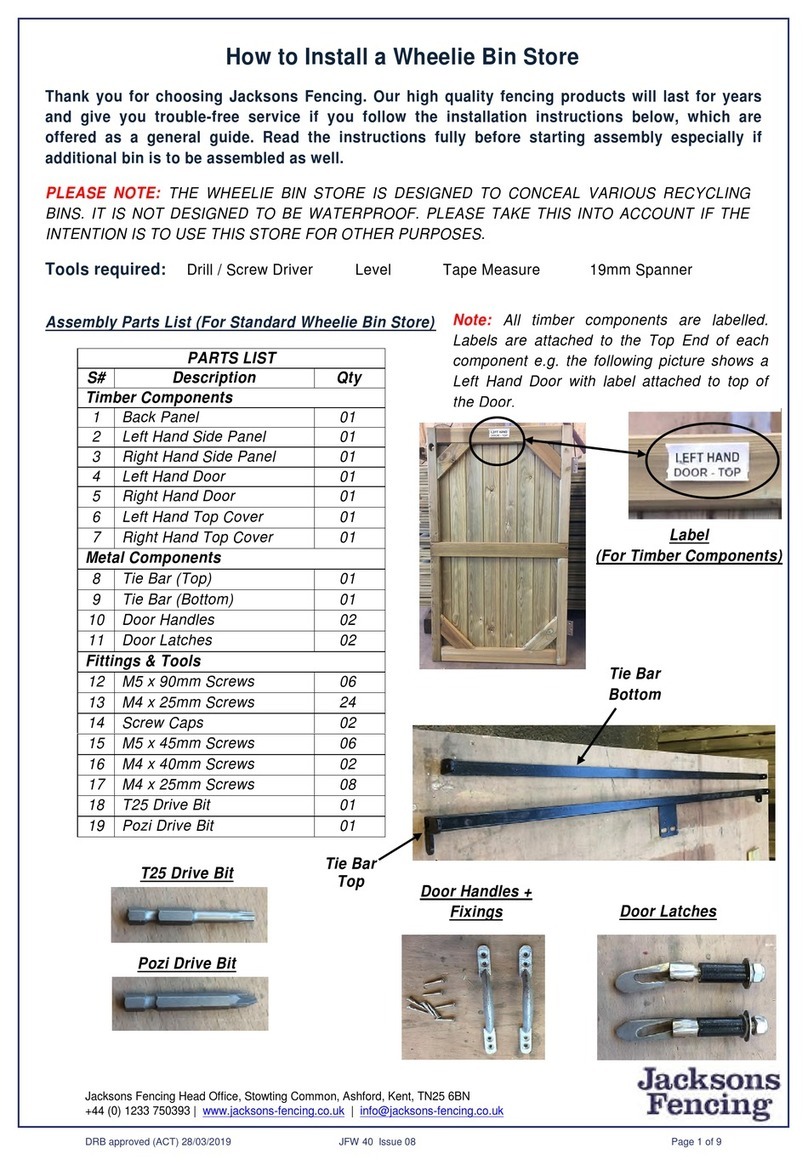 Jacksons Fencing Wheelie Bin Store How to install