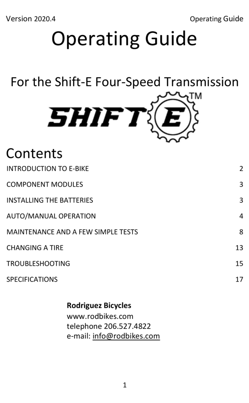 Rodriguez Bicycles Shift-E operating guide Rodriguez Bicycles Shift-E operating guide
