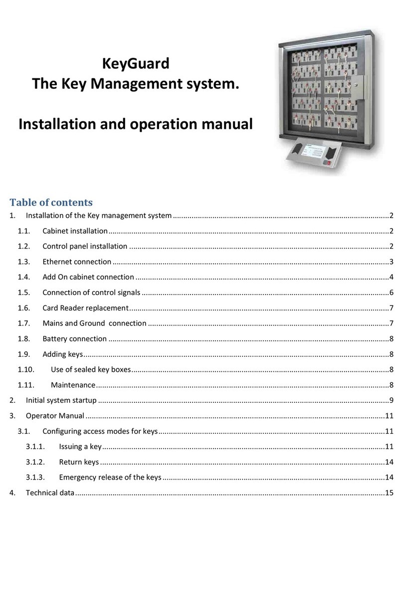 KeyGuard Transparent Door Installation and operation manual