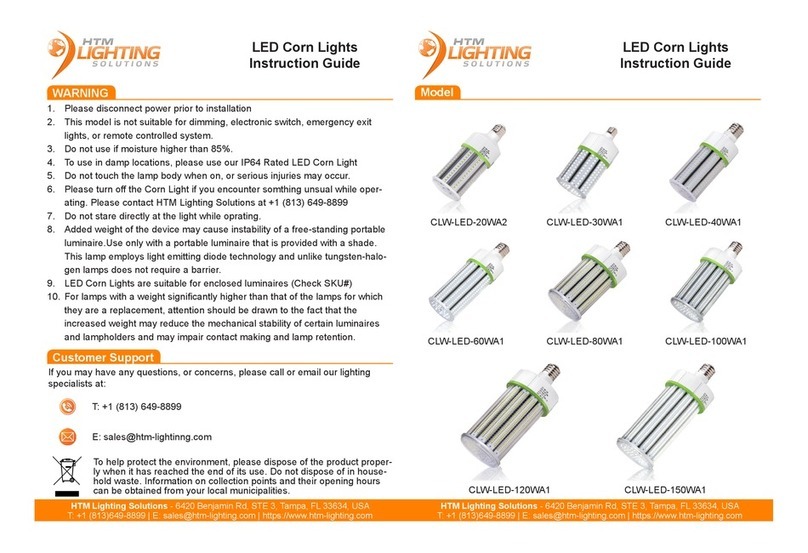 HTM Lighting Solutions CLW-LED-20WA2 Instruction guide