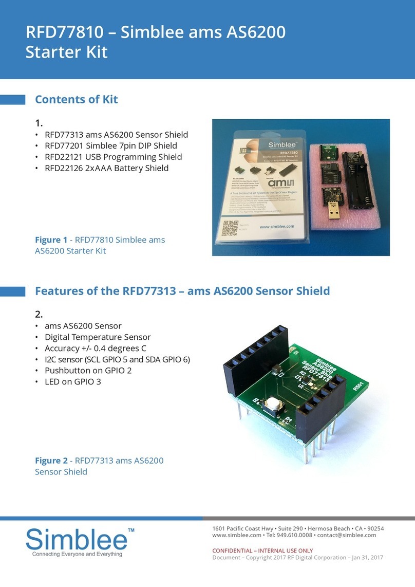 Simblee RFD77810 quick start guide