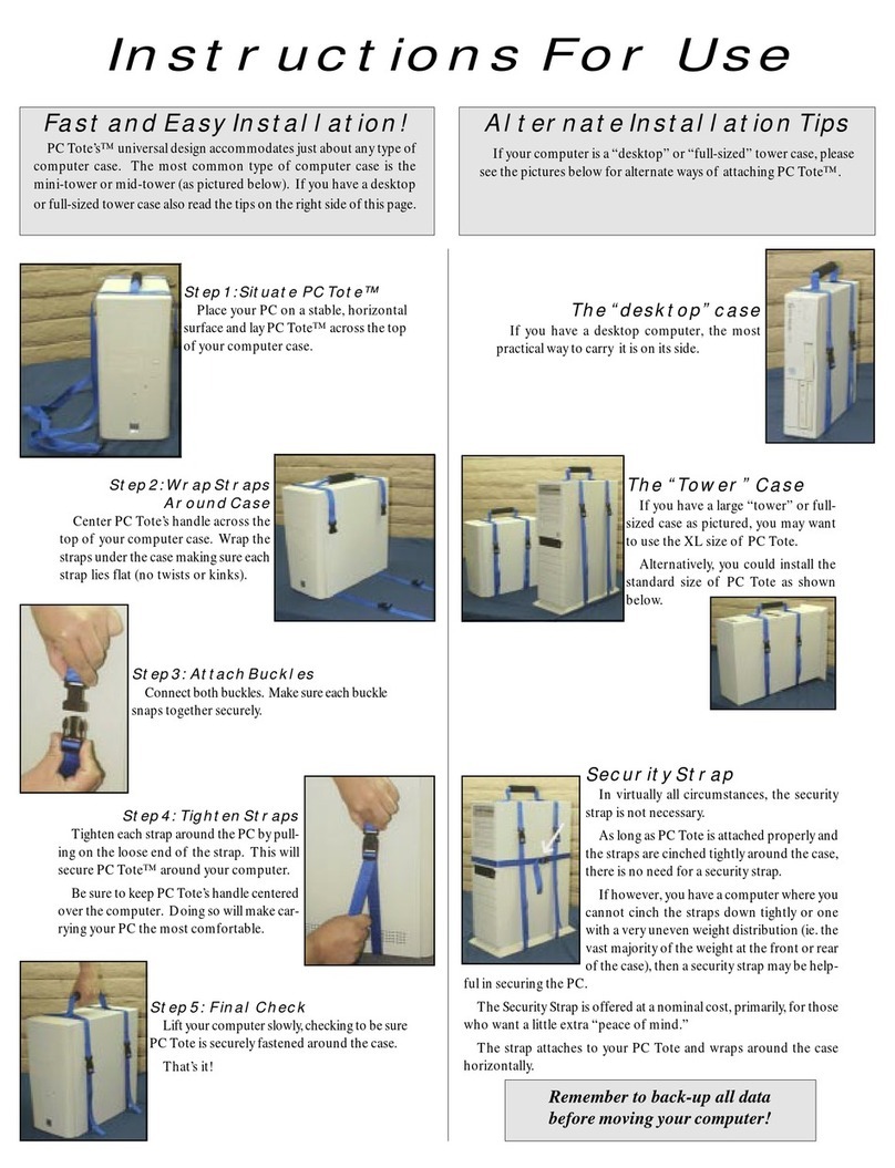 PC Tote Desktop Instructions for use