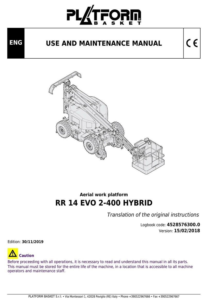 PLATFORM BASKET RR 14 EVO 2-400 Hybrid Use and maintenance manual