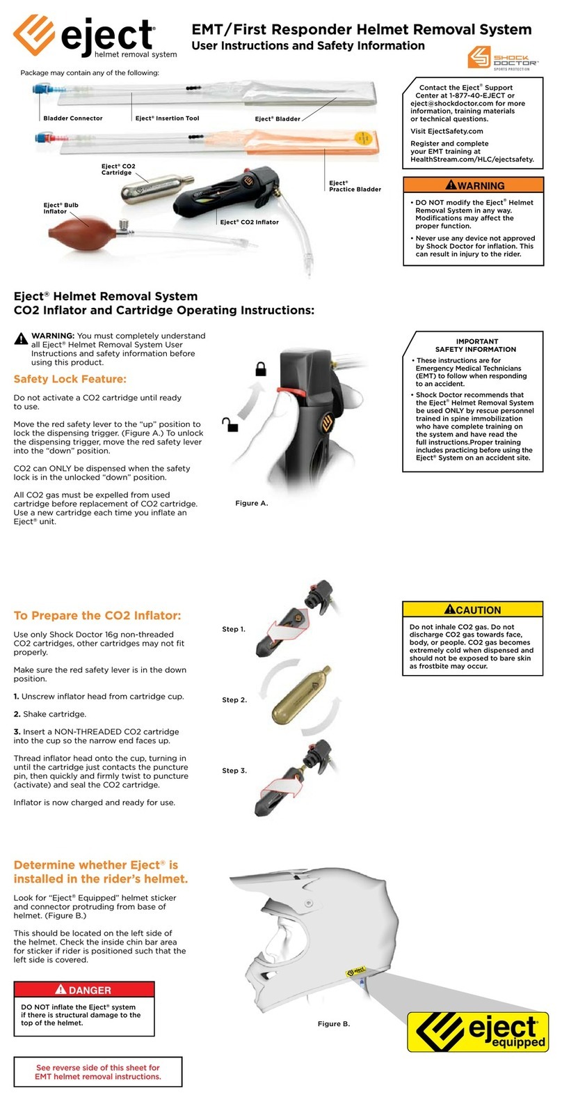 Shock Doctor eject User Instructions and Safety Information