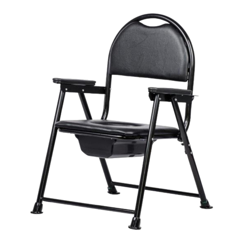 Viva Medi Deluxe Folding Black Commode User instructions