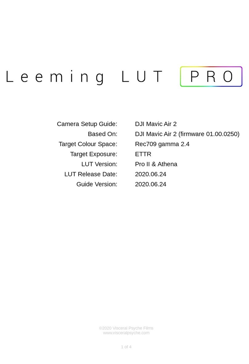 Visceral Psyche Films Leeming LUT Pro User manual