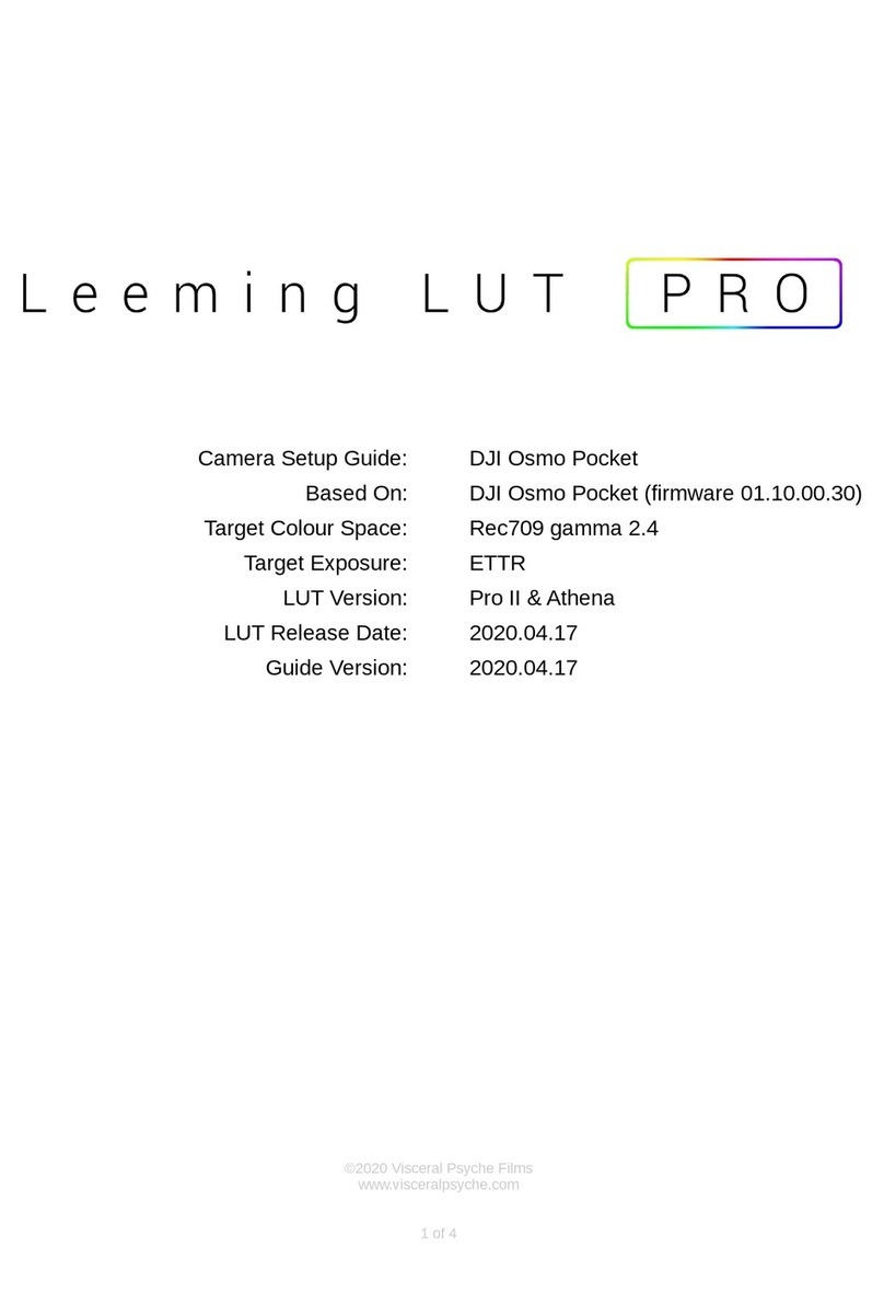 Visceral Psyche Films Leeming LUT Pro User manual