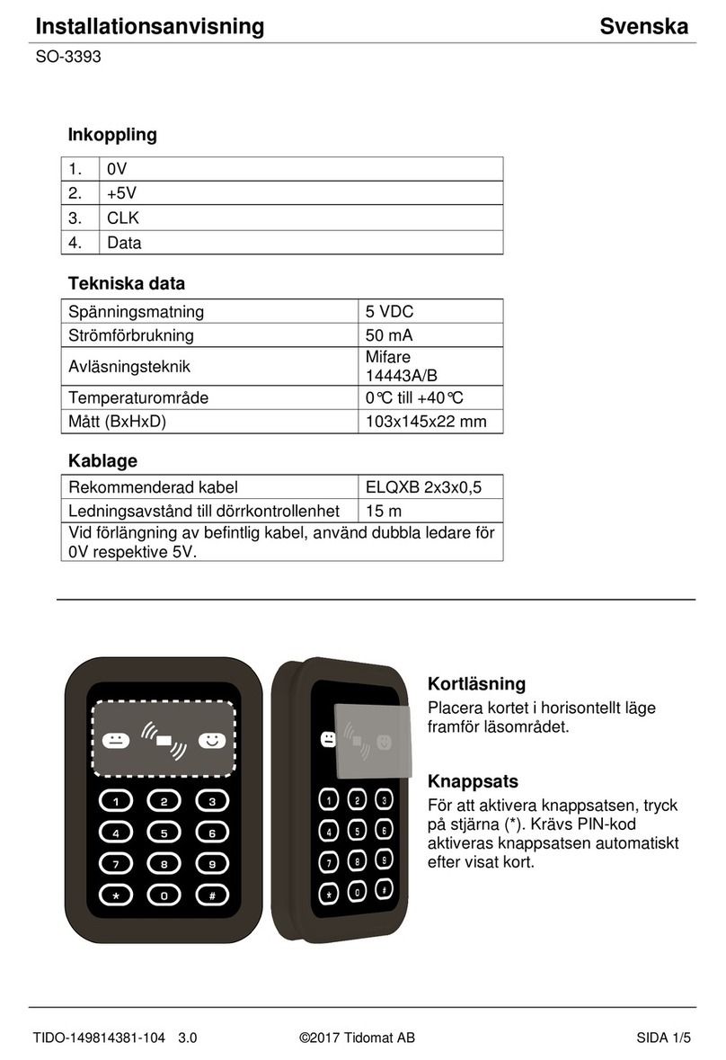 Tidomat SO-3393 installation instructions Tidomat SO-3393 installation instructions