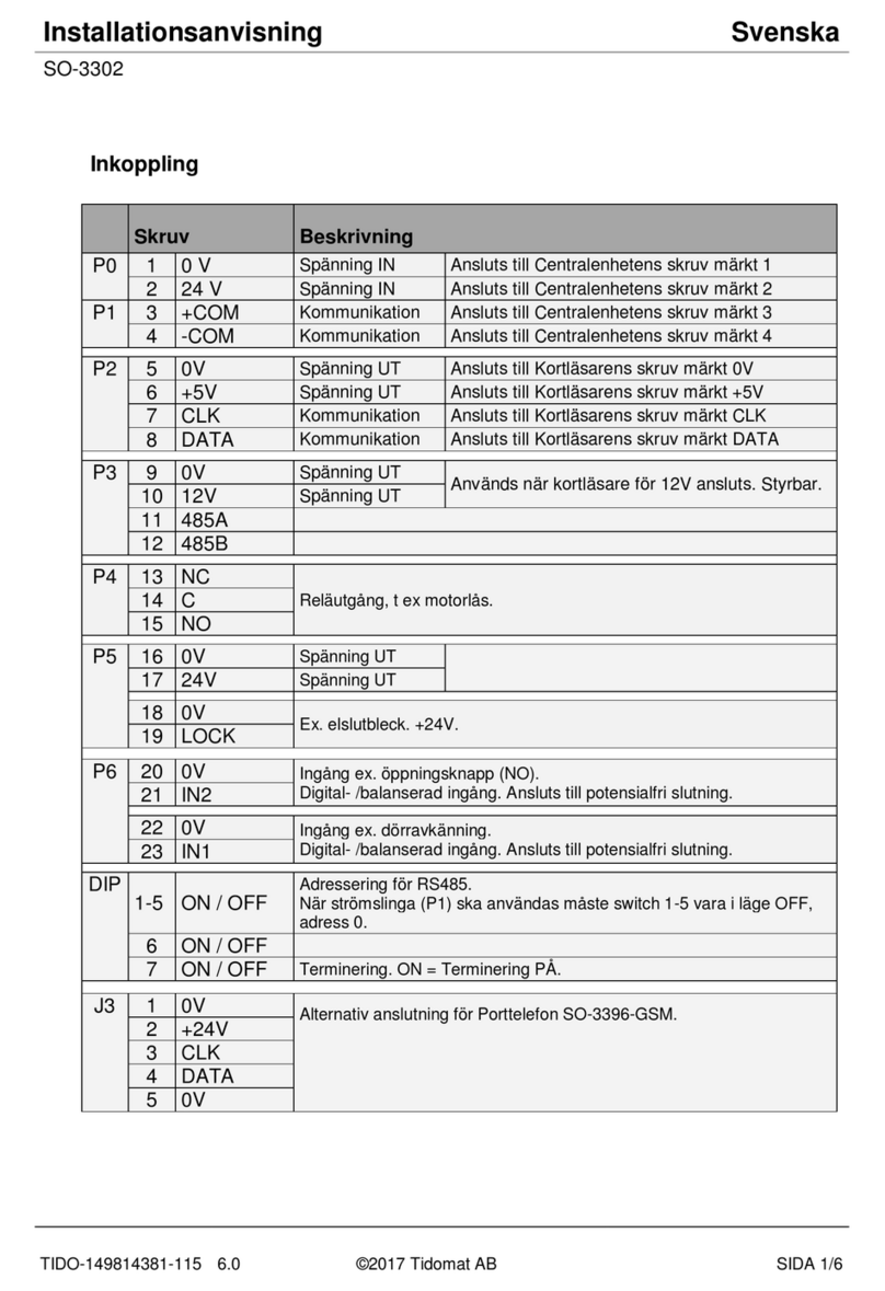 Tidomat SO-3302 installation instructions