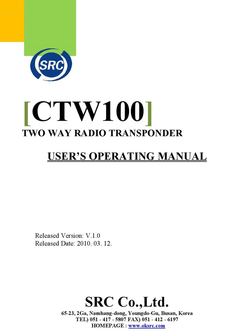 SRC CTW100 User's operating manual
