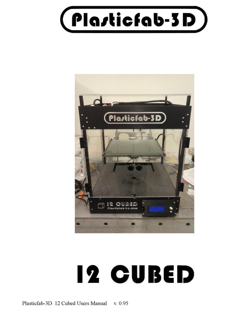 Plasticfab-3D 12 CUBED user manual