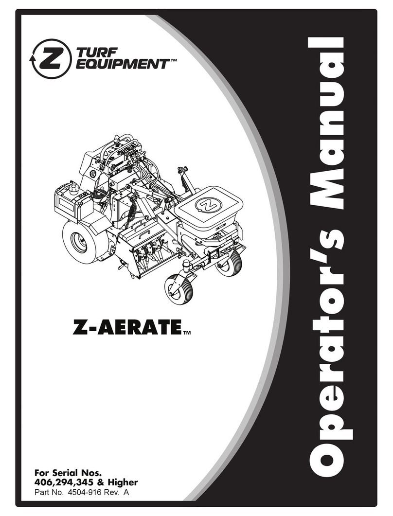 Turf Equipment Z-AERATE Operator's manual