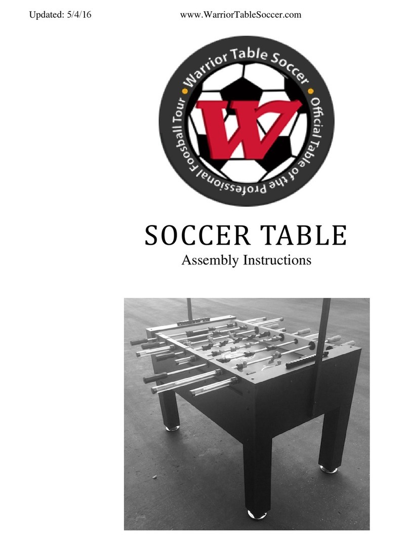 Warrior Table Soccer SOCCER TABLE Assembly instructions