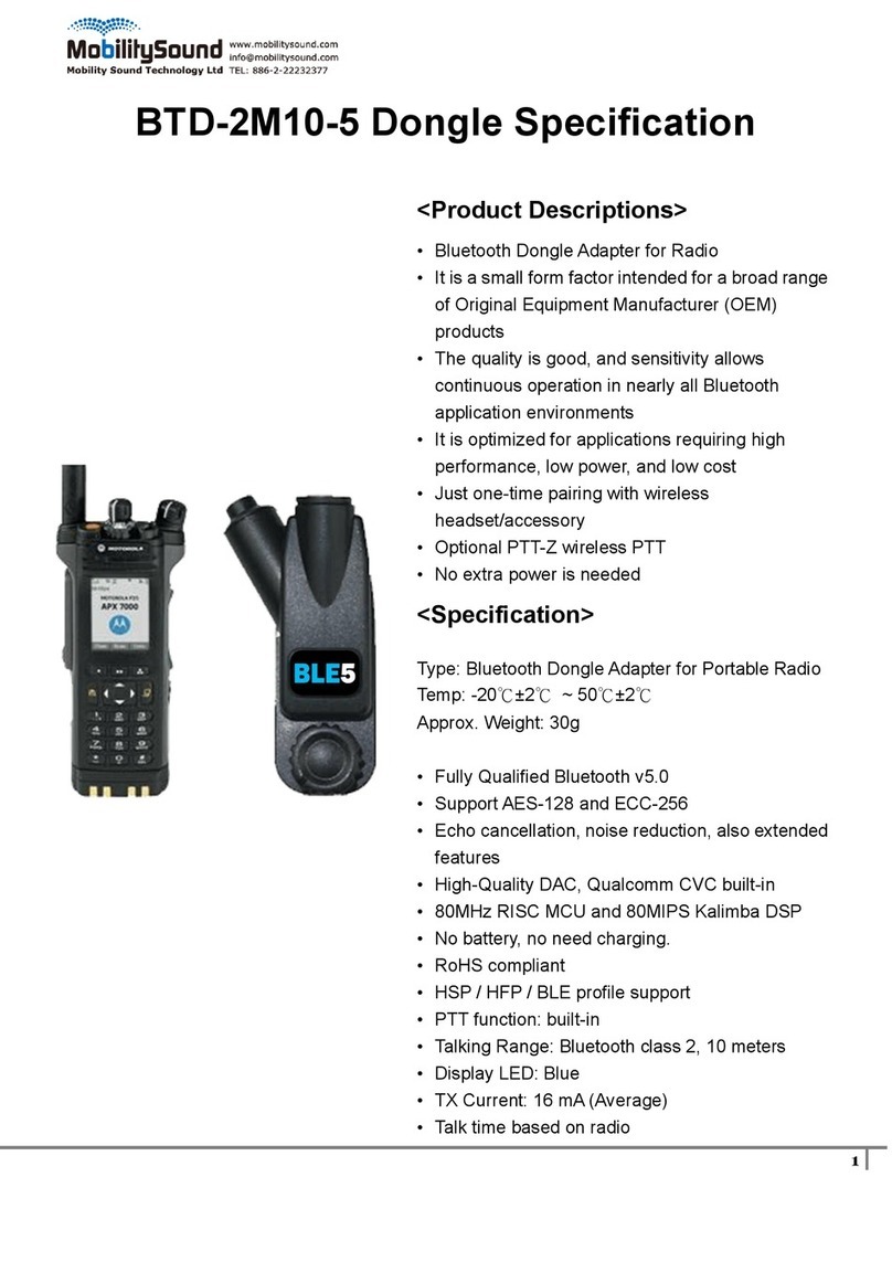Mobility Sound BTD-2M10-5 User manual