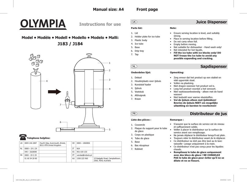 Olympia J183 Instructions for use