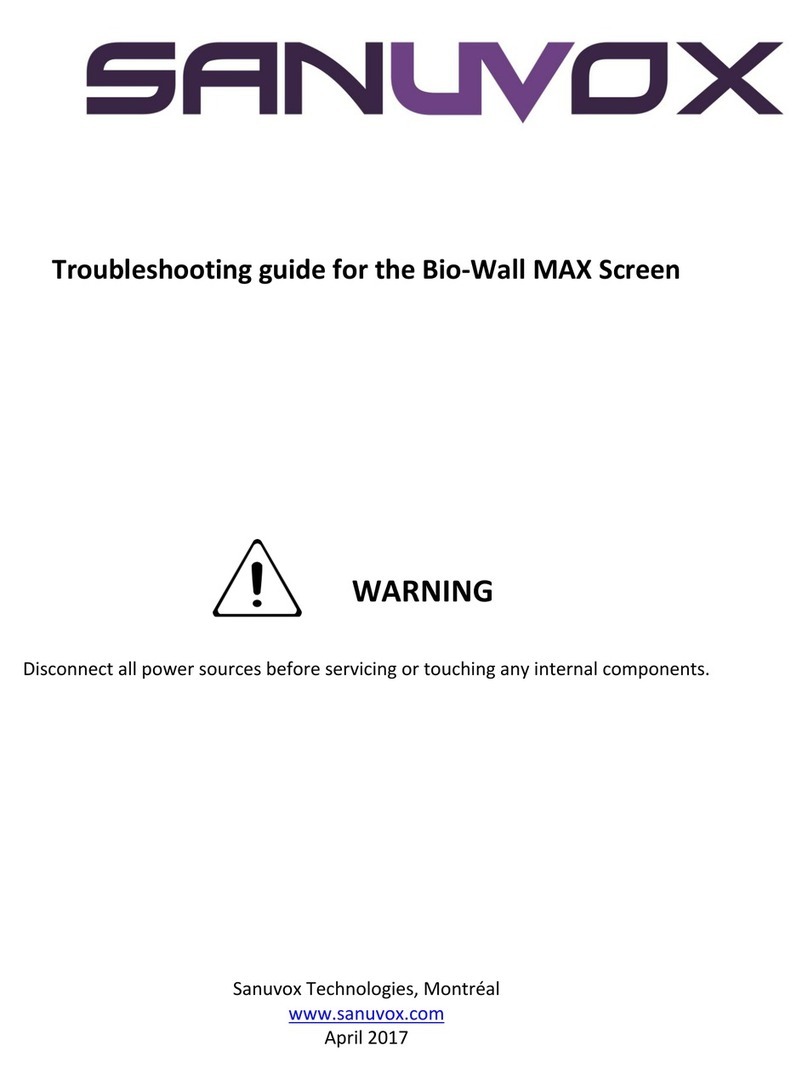 Sanuvox Bio-Wall MAX User manual