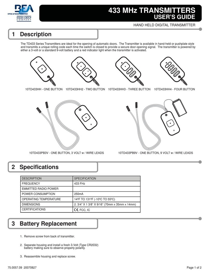 BEA TD433 Series user guide