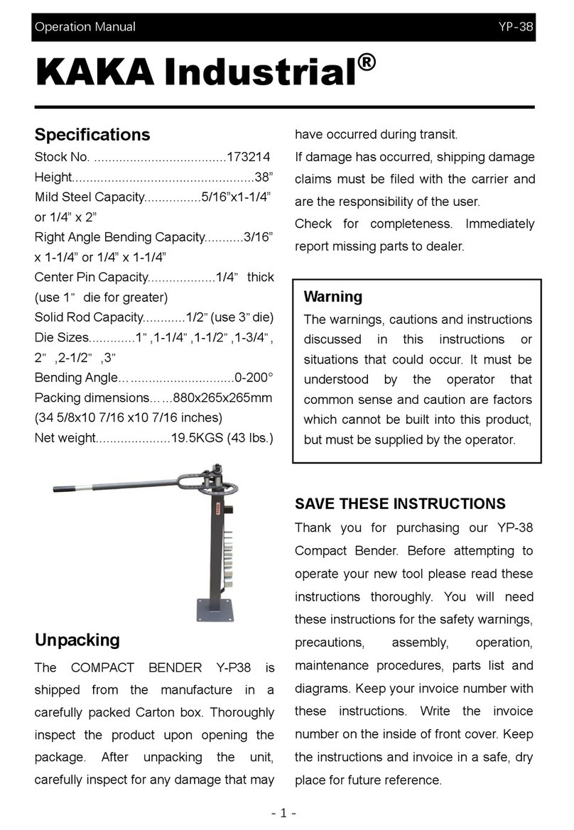 KAKA Industrial YP-38 Operation manual