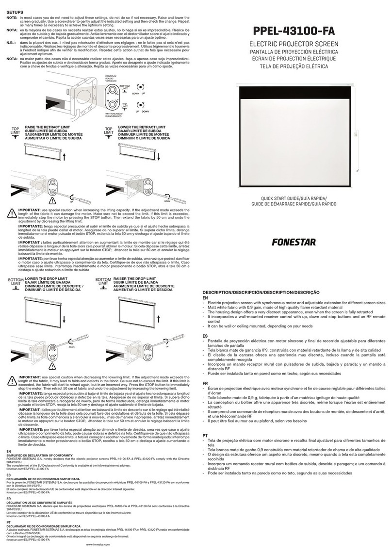 FONESTAR PPEL-43100-FA quick start guide