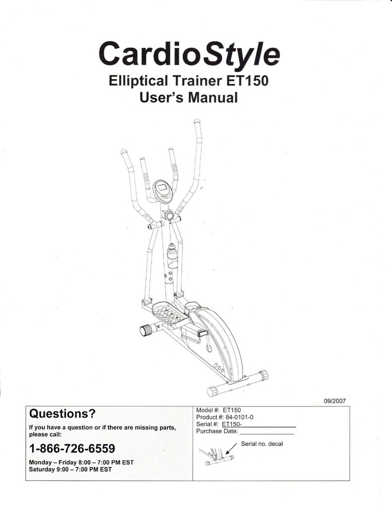 CardioStyle ET150 User manual