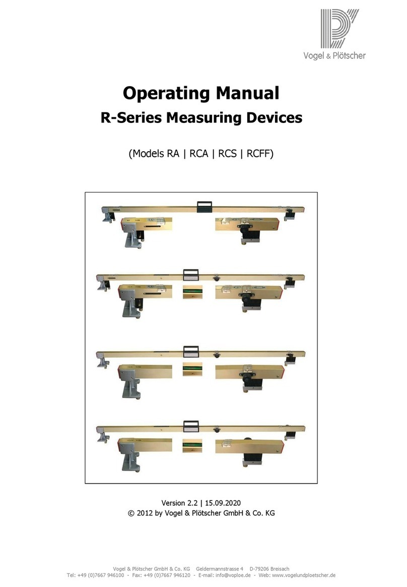 Vogel & Plötscher R Series operating manual