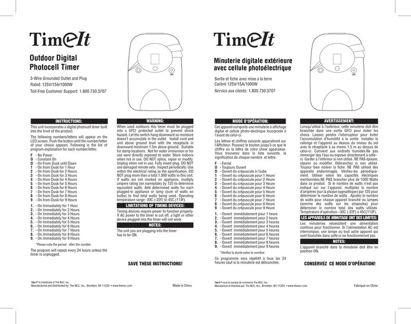 NCC TimeIt 28455 manual
