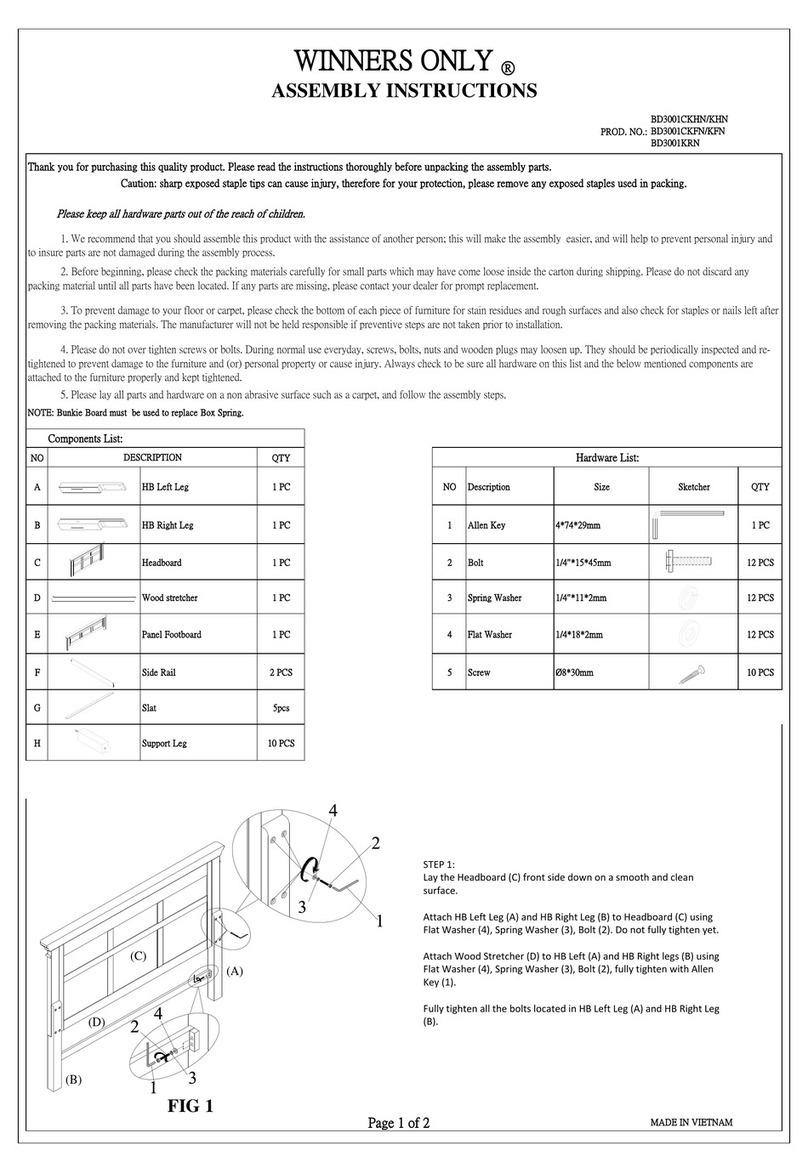 Winners Only BD3001CKHN User manual Winners Only BD3001CKHN User manual