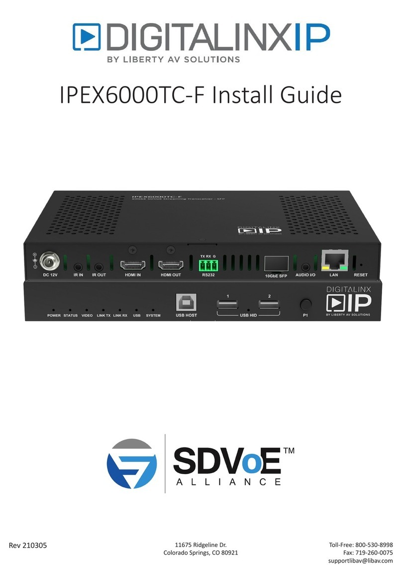 LIBERTY AV SOLUTIONS DIGITALINXIP SDVoE IPEX6000TC-F User manual