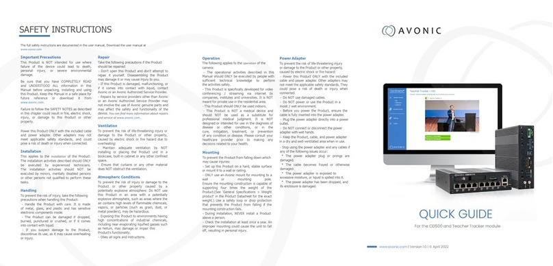 Avonic CD500 quick guide Avonic CD500 quick guide