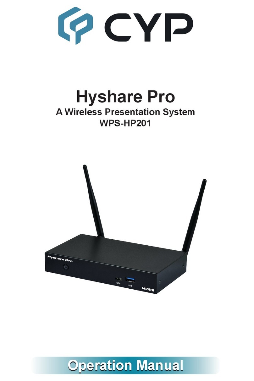 CYP Hyshare Pro Operation manual