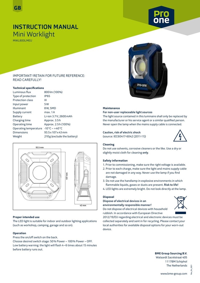 BME Pro one MWL800LMEU instruction manual