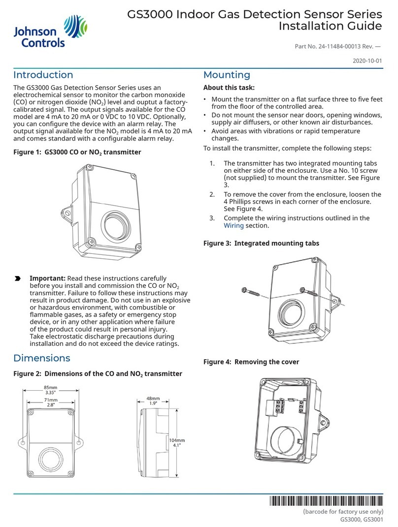 Johnson Controls GS3000 User manual