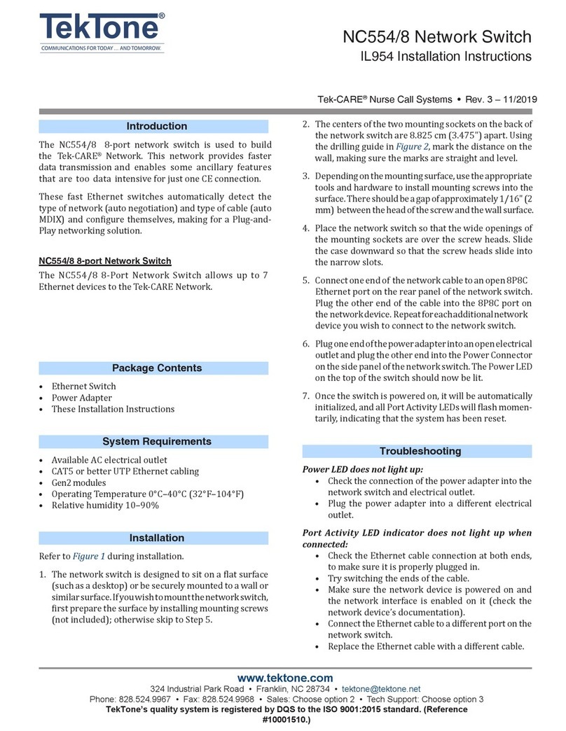 TekTone Tek-CARE NC554/8 installation instructions