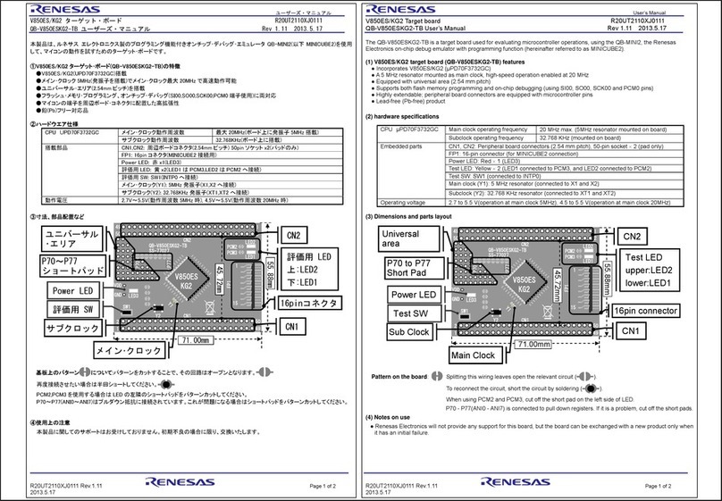 Renesas V850ES/KG2 User manual
