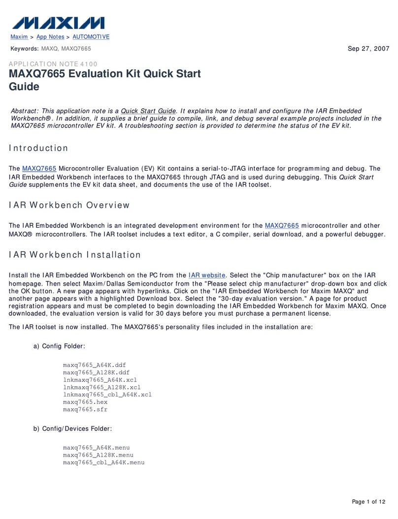 Maxim MAXQ7665 User manual