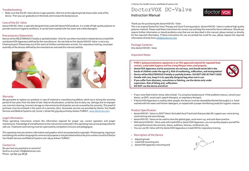 Doctor Vox DC-Valve instruction manual