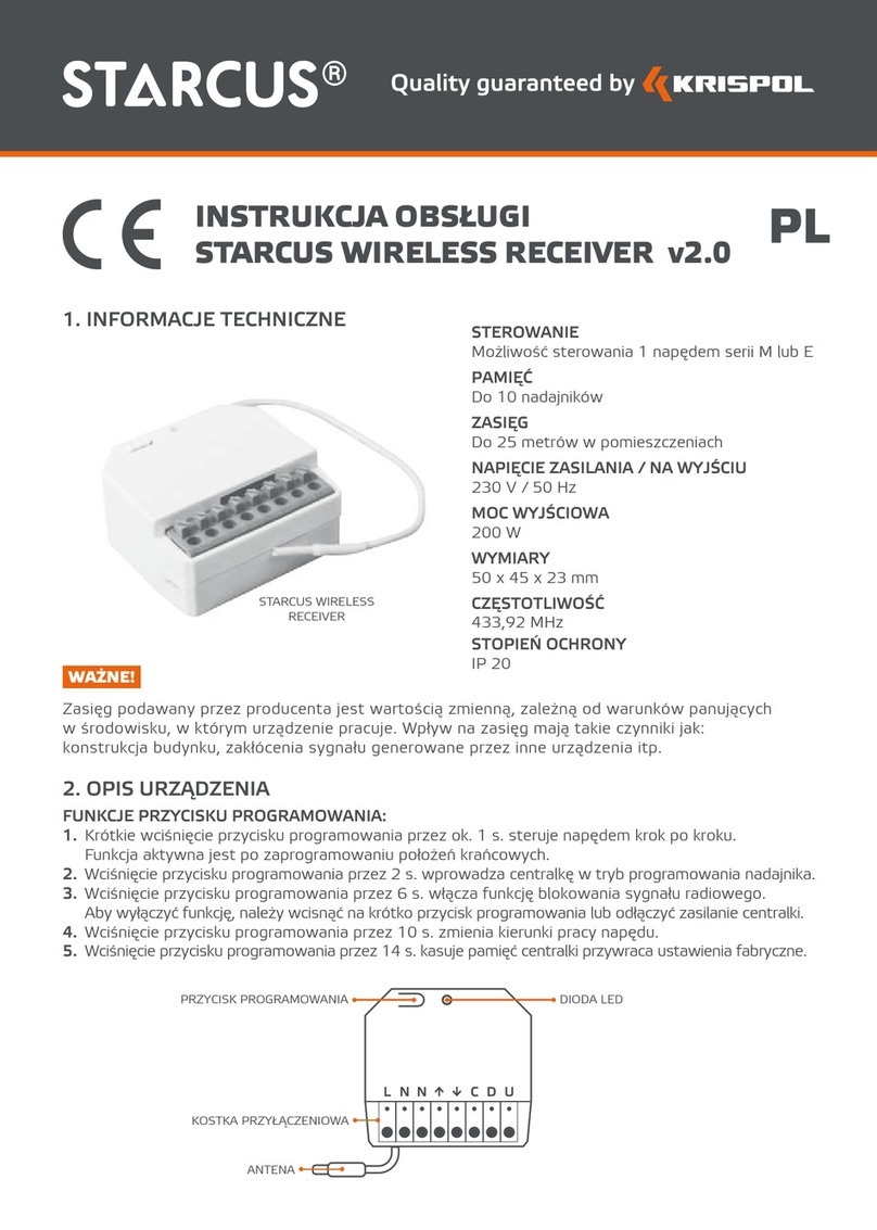 krispol STARCUS ONE instruction manual