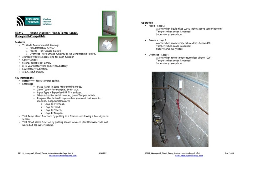 Resolution Products RE219 User manual