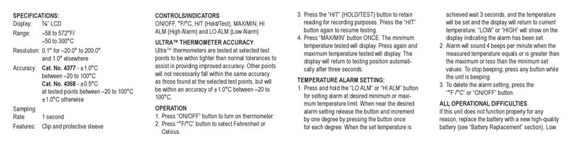 Test Equipment Depot TRACEABLE FULL-SCALE PLUS THERMOMETER instructions