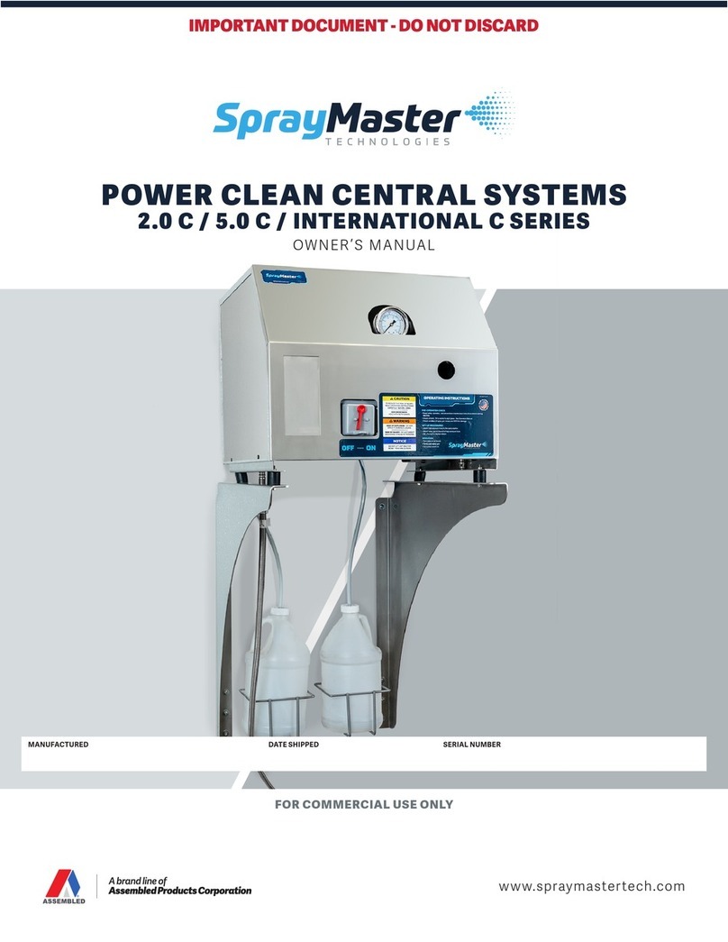 Spray Master Technologies POWER CLEAN C Series owner's manual