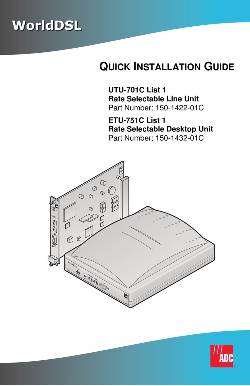 ADC WorldDSL UTU-701C User manual ADC WorldDSL UTU-701C User manual