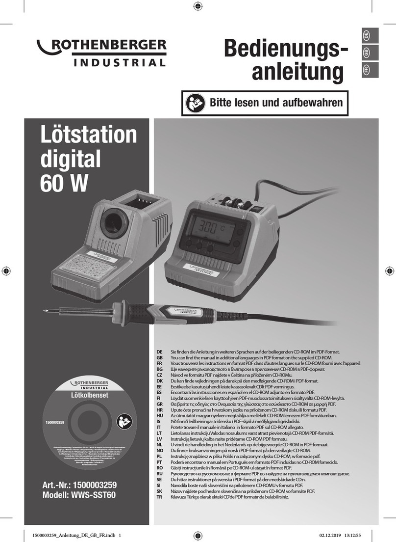 Rothenberger Industrial WWS-SST60 user manual