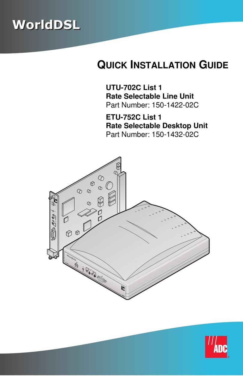ADC WorldDSL UTU-702C User manual