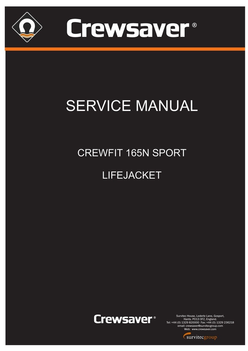 Crewsaver CREWFIT 165N SPORT LIFEJACKET Service manual Crewsaver CREWFIT 165N SPORT LIFEJACKET Service manual