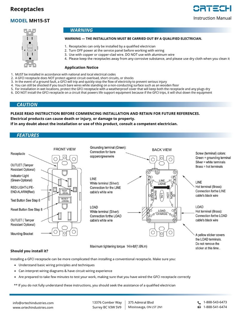 Ortech MH15-ST instruction manual