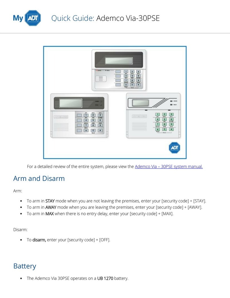 ADEMCO VIA-30PSE User manual
