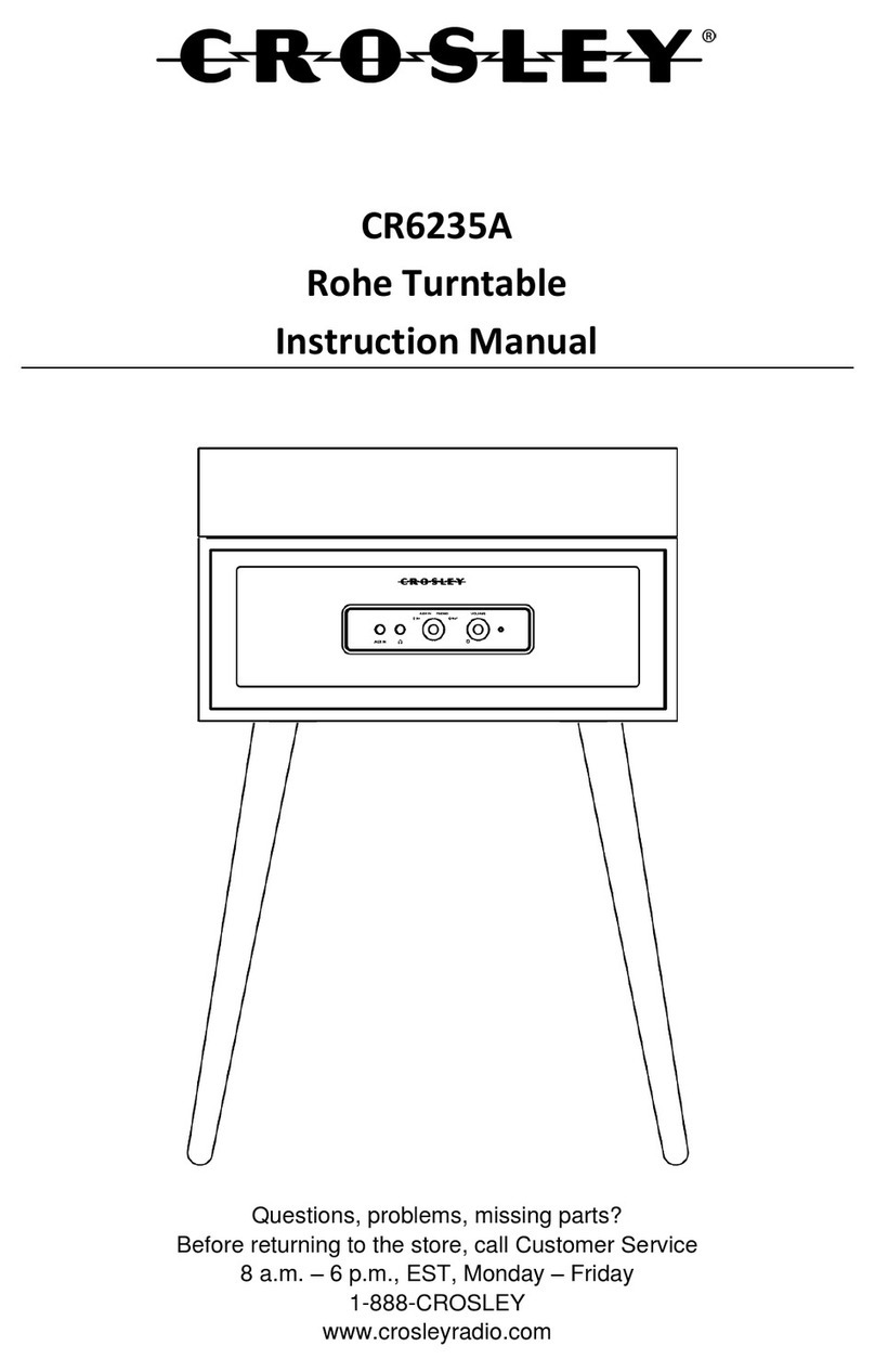 Crosley Rohe User manual